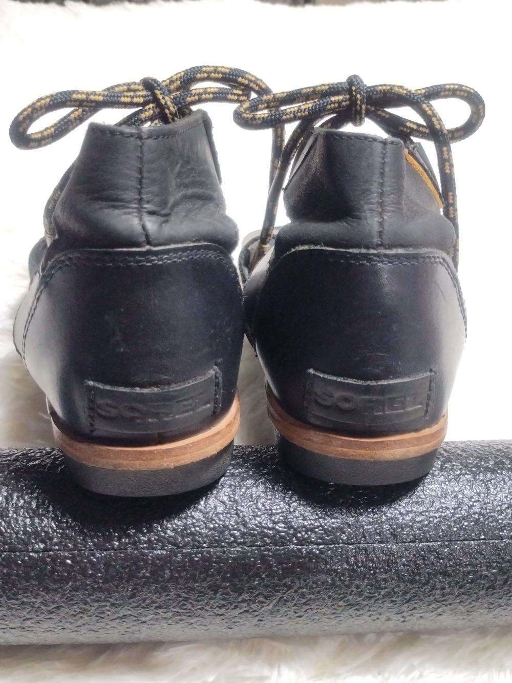 Sorel Torpeda Women's Black Leather Lace-Up Sandal-Sz 9 - Picture 4 of 7